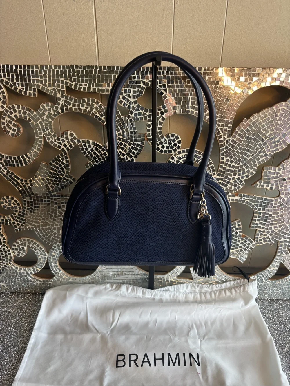 ⭐️Brahmin Angie Belcanto‎ Satchel with Dual Top Handles